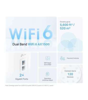 Wireless Router|TP-LINK|Wireless Router|1500 Mbps|Mesh|Wi-Fi 6|1x10/100/1000M|1x2.5GbE|DHCP|DECOX10(1-PACK)