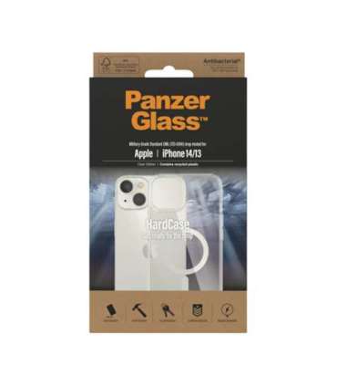 PanzerGlass HardCase MagSafe Compatible Back protection, Apple, iPhone 14/13, 100% Recycled Polyurethane (TPU), Clear