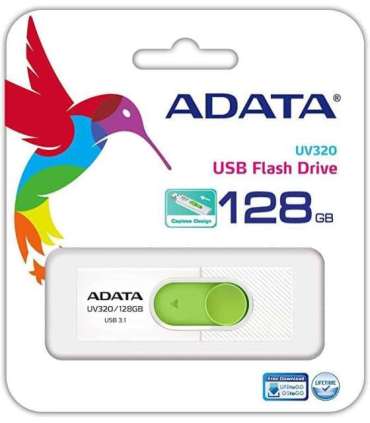 MEMORY DRIVE FLASH USB3 128GB/WHITE AUV320-128G-RWHGN ADATA