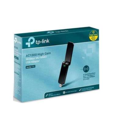 TP-LINK USB 3.0 Adapter Archer T4U  2.4GHz/5GHz, 802.11ac, AC1300, External antenna