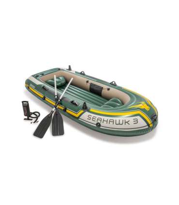 Inflatable rubber boat Intex 68380 SEAHAWK 3 BOAT SET (295х137x43)