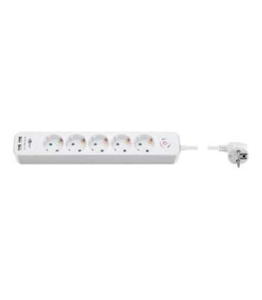 Goobay | 5-way power strip with switch and 2 USB ports 1.5 m