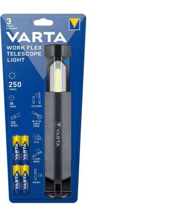 Töölamp /matkalamp/ taskulamp magnetiga Varta 18646 5W+COB LED