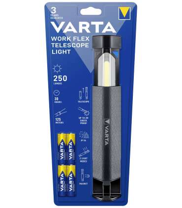 Töölamp /matkalamp/ taskulamp magnetiga Varta 18646 5W+COB LED