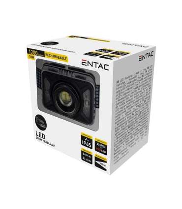 Pealamp Entac 10W Li-ion + sensor + punane LED