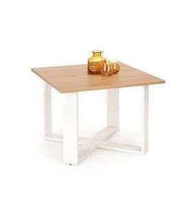 Diivanilaud CROSS tamm kuldne/valge 67/67/50 cm