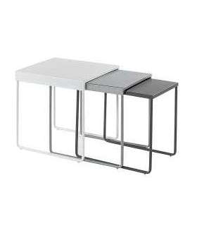 Diivanilaudade komplekt VICKY 3tk hall/valge