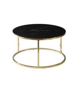 Diivanilaud SABINE must marmor/kuld 80cm