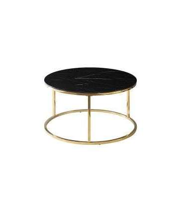 Diivanilaud SABINE must marmor/kuld 80cm