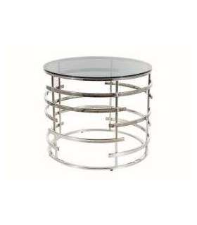 Diivanilaud LIVIA suitsuklaas/kroom 60cm