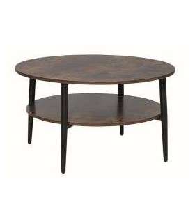 Diivanilaud ELLA A rustikaalne pruun/must 80cm