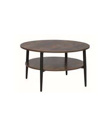 Diivanilaud ELLA A rustikaalne pruun/must 80cm