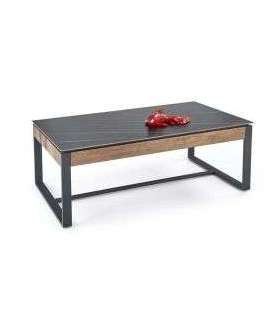 Diivanilaud RAMONA 121/61/45 cm must marmor/pähkel