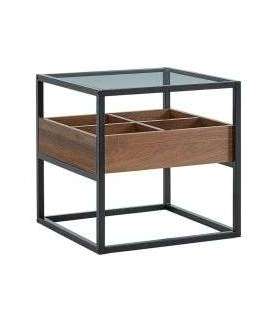 Diivanilaud HARMONY B pähkel/must 50X50