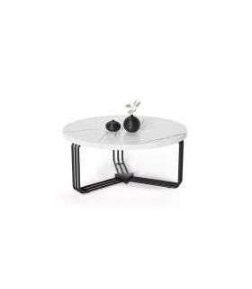 Diivanilaud ANTICA valge marmor/must 80cm