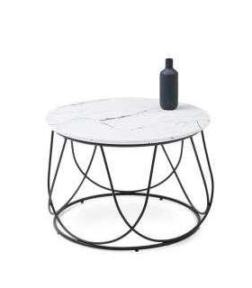 Diivanilaud NUBIRA valge marmor/must 60cm