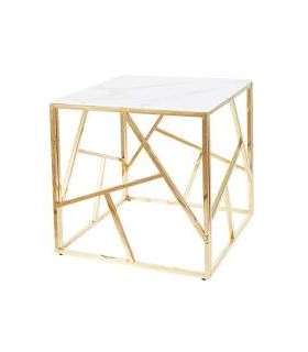 Diivanilaud ESCADA II B valge marmor/kuldne 55X55