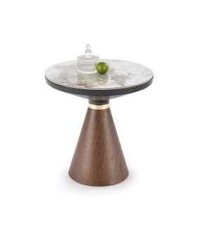 Kohvilaud GENESIS-S valge marmor/pähkel