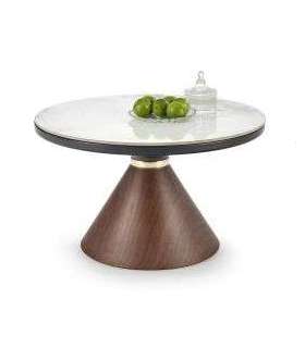 Diivanilaud GENESIS valge marmor/pähkel 70 cm