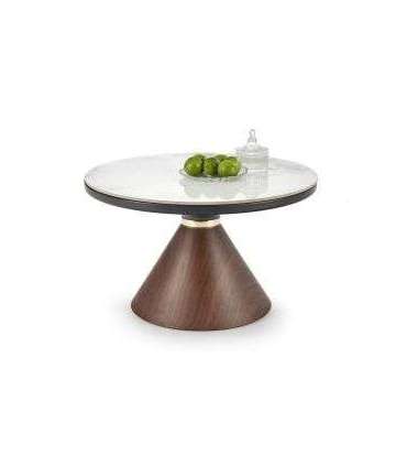 Diivanilaud GENESIS valge marmor/pähkel 70 cm