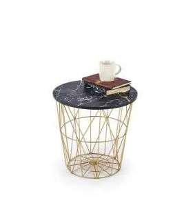 Kohvilaud HARISSA G must marmor/kuldne