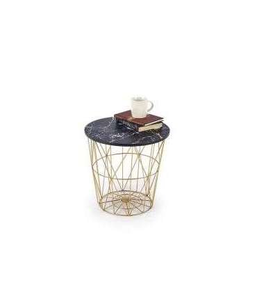 Kohvilaud HARISSA G must marmor/kuldne