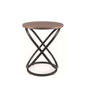 Ümmargune kohvilaud EOS E nat.spoon pähkel/must 45 cm