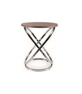 Ümmargune kohvilaud EOS E nat.spoon pähkel/kroom 45 cm