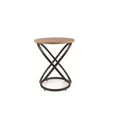 Ümmargune kohvilaud EOS E tamm artisan/must 45 cm