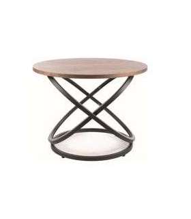 Ümmargune diivanilaud EOS D nat.spoon pähkel/must 60 cm