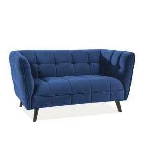 Diivan Castello 2 velvet sinine Bluvel 86/wenge 145 cm