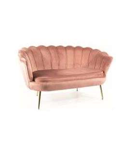 Diivan CAMELLIA 2 roosa velvet Bluvel 52/kuldne