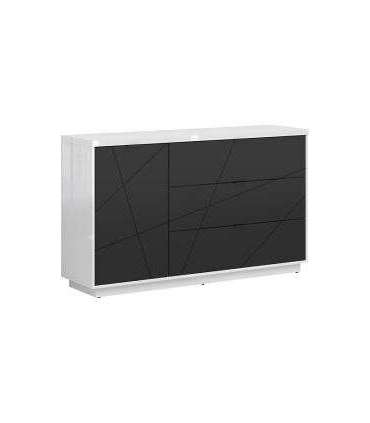 Kummut Forn KOM1D3S valge kõrgläige/must matt 156cm