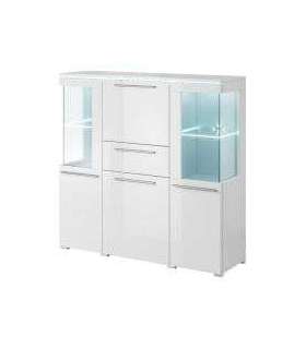 Kummut/vitriin INDIA 2497DE46 valge 130 cm