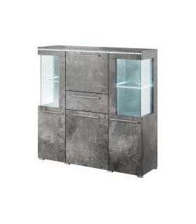 Kummut/vitriin INDIA 24B0DE46 schiefer 130 cm