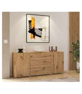 Kummut AVA 24RCLM26 tamm artisan/must 140 cm