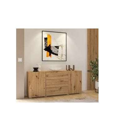 Kummut AVA 24RCLM26 tamm artisan/must 140 cm