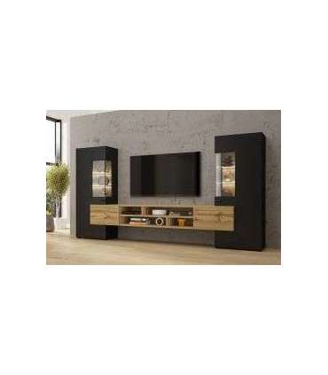 Sektsioon/komplekt COBY 24WNMB10 must onyx/tamm wotan 270 cm