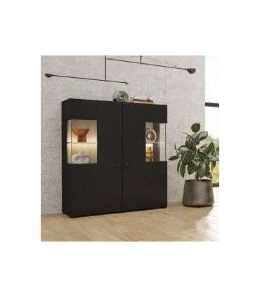 Vitriinkapp COBY 24WNMB46 must onyx/tamm wotan 110 cm