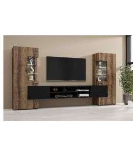 Sektsioon/komplekt COBY 24WBMB10 tamm monastery/must onyx 270 cm