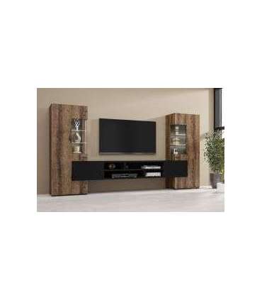 Sektsioon/komplekt COBY 24WBMB10 tamm monastery/must onyx 270 cm