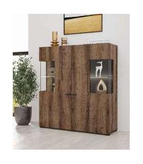 Vitriinkapp COBY 24WBMB46 tamm monastery/must onyx 110 cm