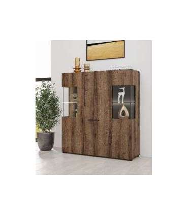 Vitriinkapp COBY 24WBMB46 tamm monastery/must onyx 110 cm