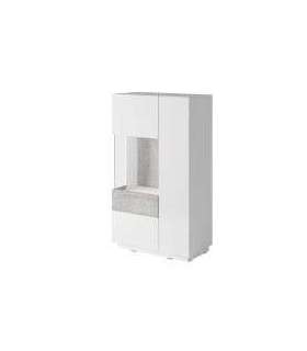 VITRIINKAPP SILKE 2484GY42 VALGE/BETOON vasakpoolne