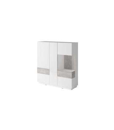 VITRIINKAPP SILKE 2484GY46 VALGE/BETOON 130 cm