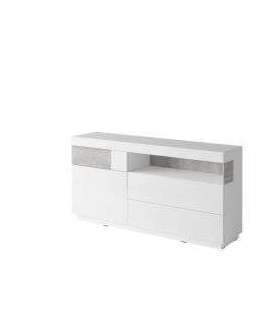 Kummut SILKE 2484GY47 VALGE/BETOON 169 cm