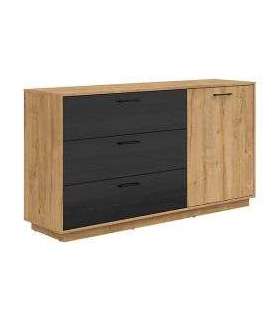 Kummut MAIO KOM1D3S 160 cm tamm waterford/must tamm