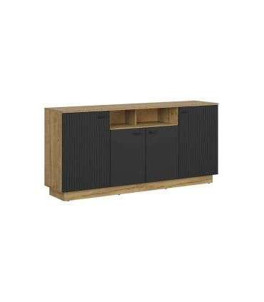 Kummut ZENDA KOM4D tamm waterford/must 180 cm