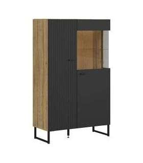 Vitriinkapp ZENDA REG1D1W/150/U tamm waterford/must 91 cm