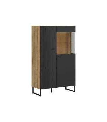 Vitriinkapp ZENDA REG1D1W/150/U tamm waterford/must 91 cm